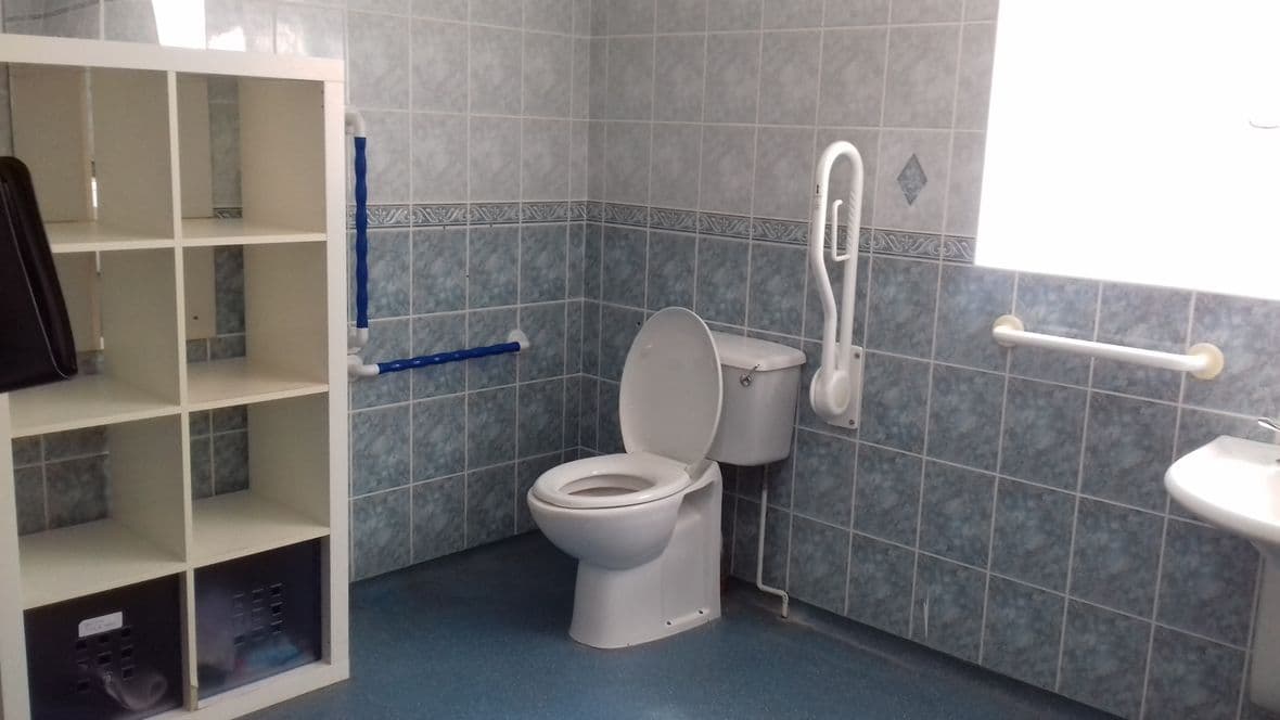 fold up rail by toilet